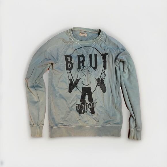 Nudie Jeans Sweatshirt Mens Small 100% Organic Cotton Long Sleeve Terry Crew - Picture 1 of 4